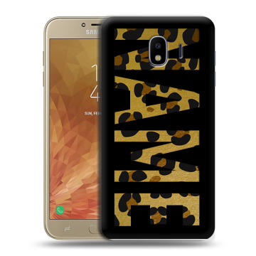 Пластиковый чехол на Samsung Galaxy J4 с принтом NAME