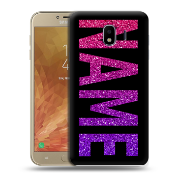 Пластиковый чехол на Samsung Galaxy J4 с принтом NAME