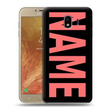 Пластиковый чехол на Samsung Galaxy J4 с принтом NAME