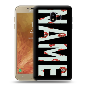 Пластиковый чехол на Samsung Galaxy J4 с принтом NAME