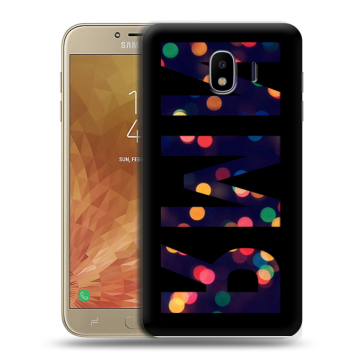Пластиковый чехол на Samsung Galaxy J4 с принтом ИМЯ