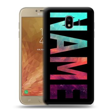 Пластиковый чехол на Samsung Galaxy J4 с принтом NAME