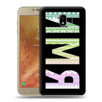 Пластиковый чехол на Samsung Galaxy J4 с принтом ИМЯ