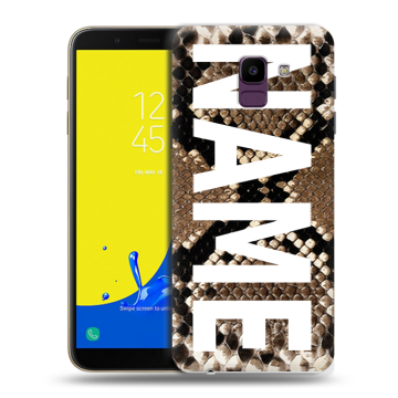 Силиконовый чехол на Samsung Galaxy J6 с принтом NAME