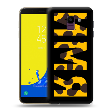 Силиконовый чехол на Samsung Galaxy J6 с принтом ИМЯ