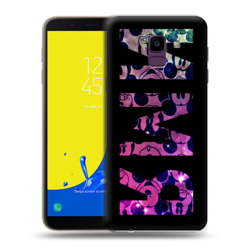 Силиконовый чехол на Samsung Galaxy J6 с принтом ИМЯ