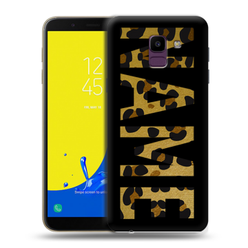 Силиконовый чехол на Samsung Galaxy J6 с принтом NAME