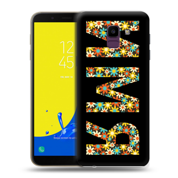 Силиконовый чехол на Samsung Galaxy J6 с принтом ИМЯ