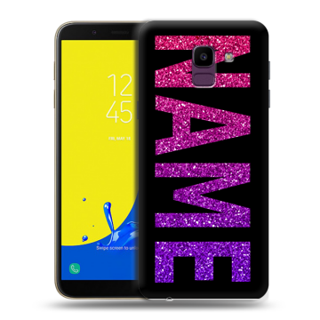 Силиконовый чехол на Samsung Galaxy J6 с принтом NAME