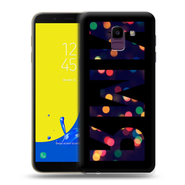 Силиконовый чехол на Samsung Galaxy J6 с принтом ИМЯ