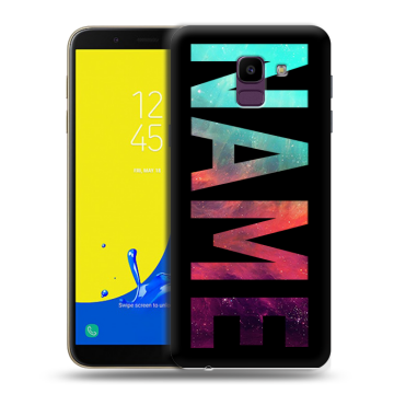 Силиконовый чехол на Samsung Galaxy J6 с принтом NAME