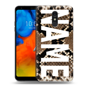 Пластиковый чехол на LG Q Stylus с принтом NAME