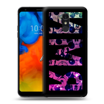 Пластиковый чехол на LG Q Stylus с принтом ИМЯ