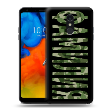 Пластиковый чехол на LG Q Stylus с принтом ФАМИЛИЯ