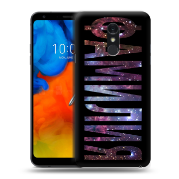 Пластиковый чехол на LG Q Stylus с принтом ФАМИЛИЯ