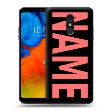 Пластиковый чехол на LG Q Stylus с принтом NAME