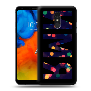 Пластиковый чехол на LG Q Stylus с принтом ИМЯ