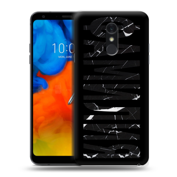 Пластиковый чехол на LG Q Stylus с принтом ФАМИЛИЯ