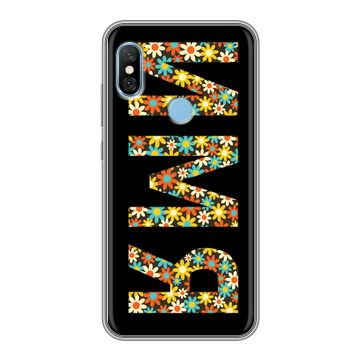 Пластиковый чехол на Xiaomi RedMi 6 Pro с принтом ИМЯ