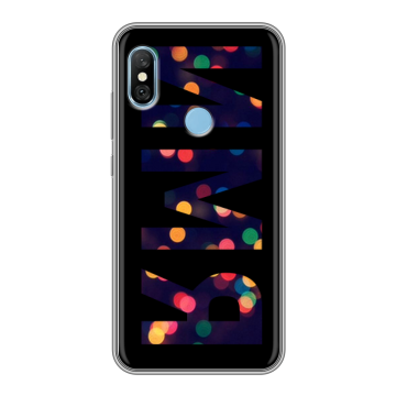 Пластиковый чехол на Xiaomi RedMi 6 Pro с принтом ИМЯ