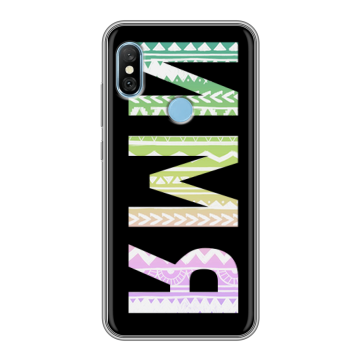 Пластиковый чехол на Xiaomi RedMi 6 Pro с принтом ИМЯ