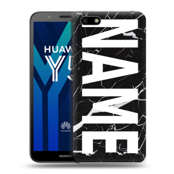 Силиконовый чехол на Huawei Y5 Prime (2018) с принтом NAME