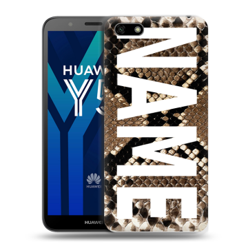 Силиконовый чехол на Huawei Y5 Prime (2018) с принтом NAME