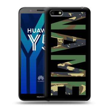 Силиконовый чехол на Huawei Y5 Prime (2018) с принтом NAME