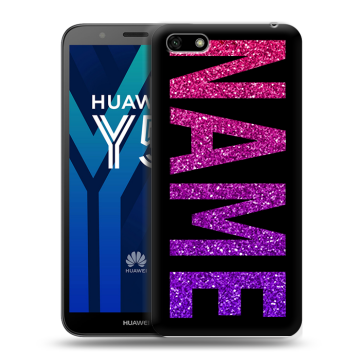 Силиконовый чехол на Huawei Y5 Prime (2018) с принтом NAME