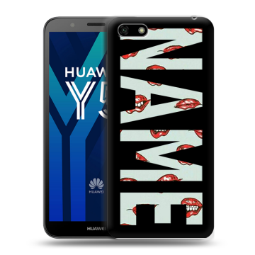 Силиконовый чехол на Huawei Y5 Prime (2018) с принтом NAME