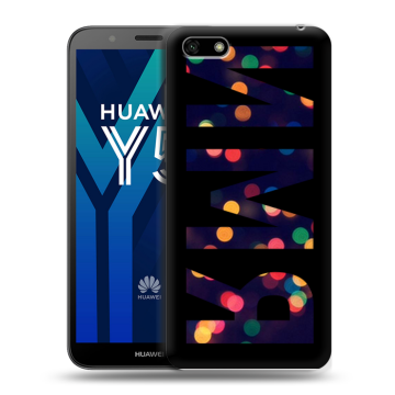 Силиконовый чехол на Huawei Y5 Prime (2018) с принтом ИМЯ