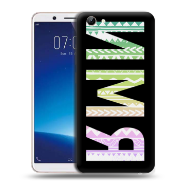 Силиконовый чехол на Vivo Y71 с принтом ИМЯ