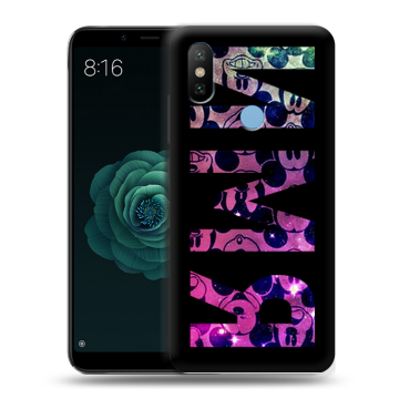 Силиконовый чехол на Xiaomi Mi A2 с принтом ИМЯ