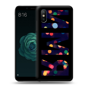 Силиконовый чехол на Xiaomi Mi A2 с принтом ИМЯ