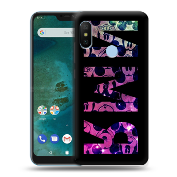 Пластиковый чехол на Xiaomi Mi A2 Lite с принтом ИМЯ