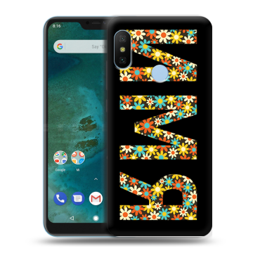 Пластиковый чехол на Xiaomi Mi A2 Lite с принтом ИМЯ