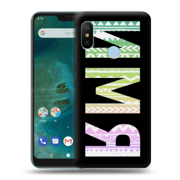 Пластиковый чехол на Xiaomi Mi A2 Lite с принтом ИМЯ