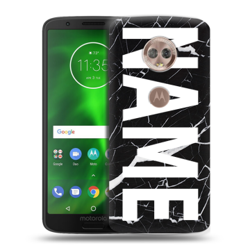 Силиконовый чехол на Motorola Moto G6 с принтом NAME