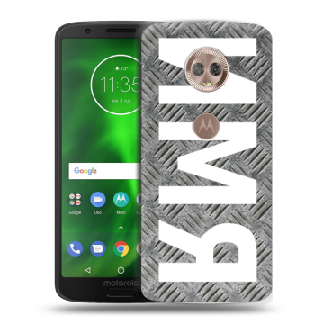 Силиконовый чехол на Motorola Moto G6 с принтом ИМЯ