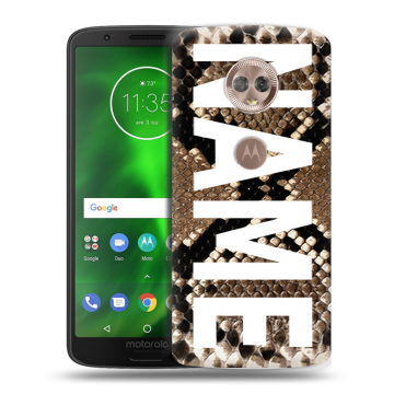 Силиконовый чехол на Motorola Moto G6 с принтом NAME
