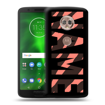Силиконовый чехол на Motorola Moto G6 с принтом NAME