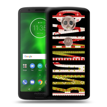 Силиконовый чехол на Motorola Moto G6 с принтом ФАМИЛИЯ