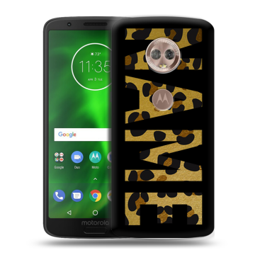 Силиконовый чехол на Motorola Moto G6 с принтом NAME