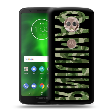 Силиконовый чехол на Motorola Moto G6 с принтом ФАМИЛИЯ