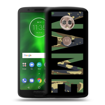 Силиконовый чехол на Motorola Moto G6 с принтом NAME