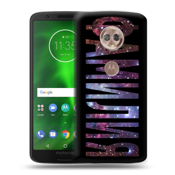 Силиконовый чехол на Motorola Moto G6 с принтом ФАМИЛИЯ