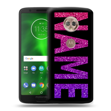 Силиконовый чехол на Motorola Moto G6 с принтом NAME