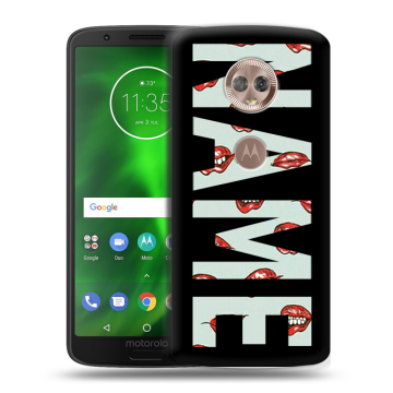 Силиконовый чехол на Motorola Moto G6 с принтом NAME