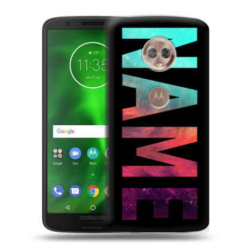 Силиконовый чехол на Motorola Moto G6 с принтом NAME
