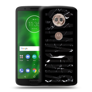 Силиконовый чехол на Motorola Moto G6 с принтом ФАМИЛИЯ